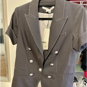 Veronica Beard Navy Linen Jacket